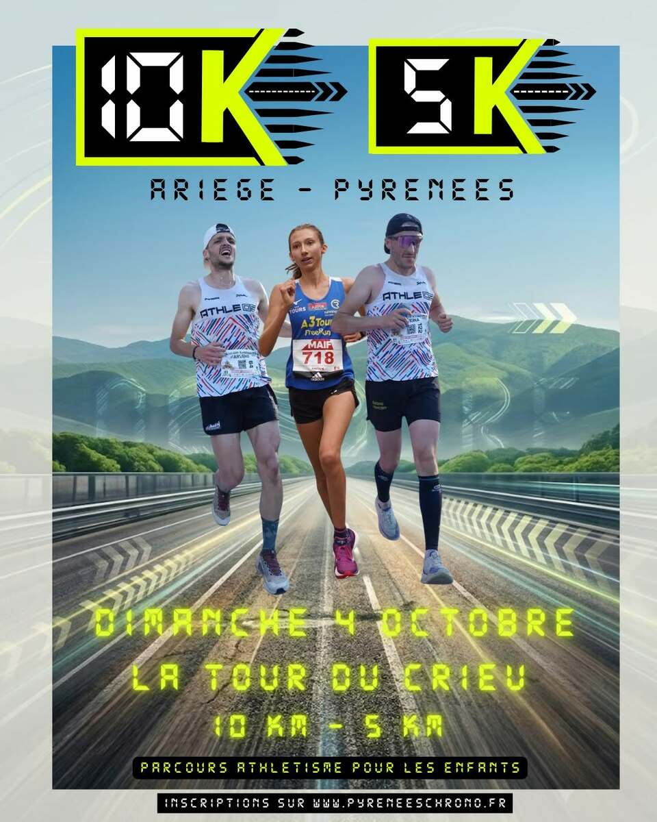 Dimanche 4 octobre 2026_10 km et 5 km de l'Ariège + animation athlé enfants