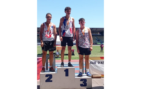 Nathan : médaille de bronze au Championnats d'Occitanie Benjamins Minimes. Dimanche 29 juin 2035 Albi